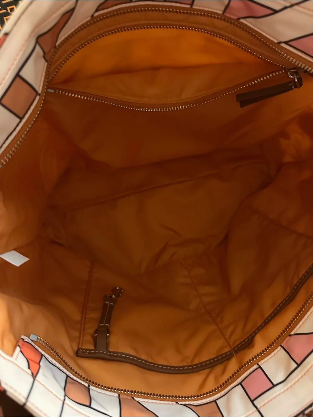 NWT Tory Burch Pink/Red Nylon Basket Weave Tote Bag